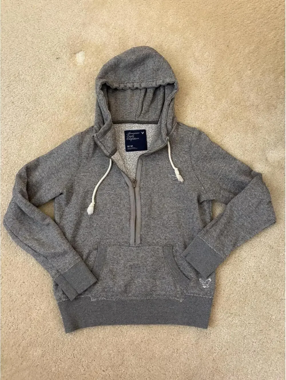 American Eagle grey zip up hoodie